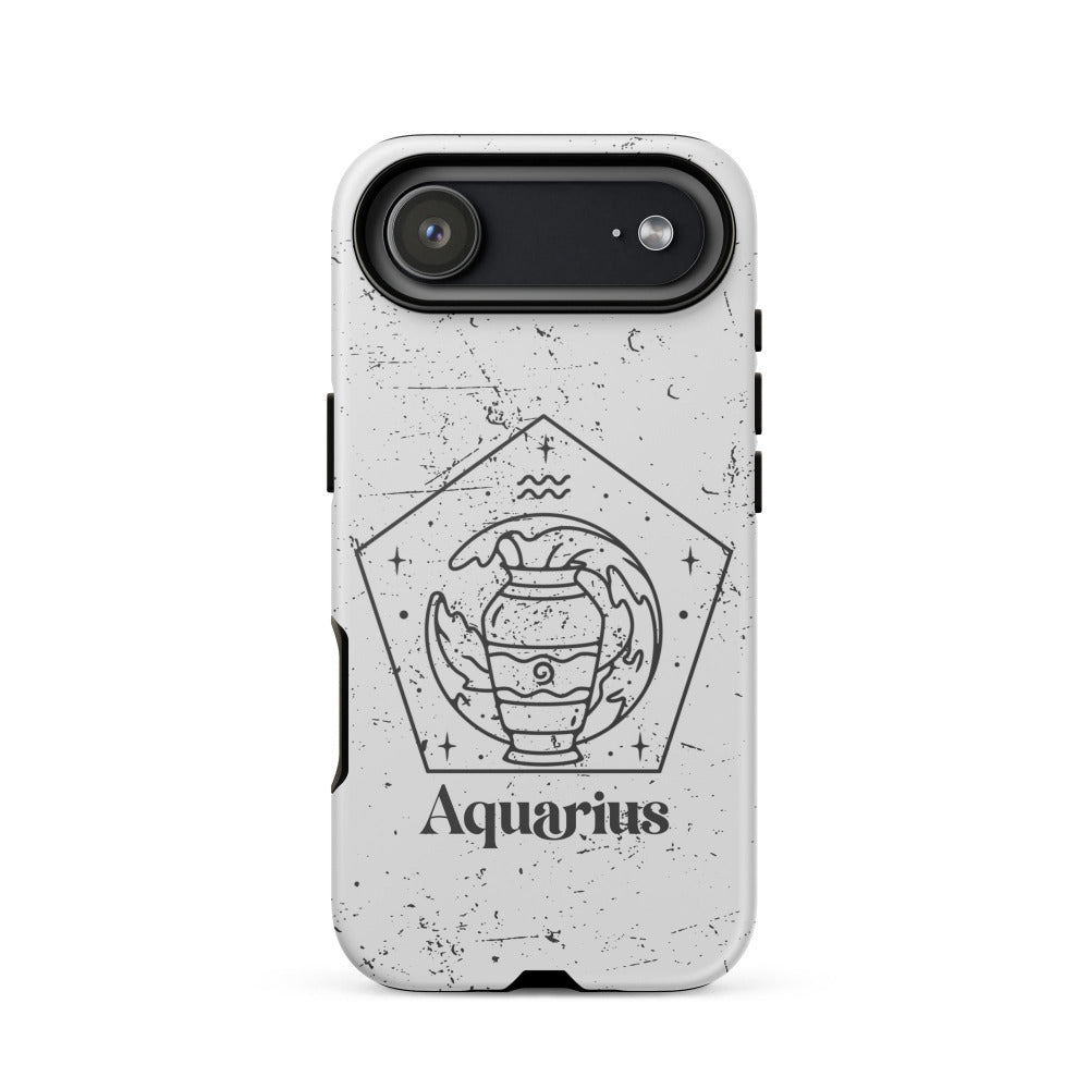 Aquarius Zodiac iPhone 17 Air Tough Case - Glossy Finish - https://ascensionemporium.net mockup